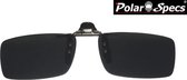 Polar Specs® 30x119 mm. Aluminium Opklapbare Voorhanger – Clip on Zonnebril – Brilclip – Voorzetbril – Polarized Black – Unisex