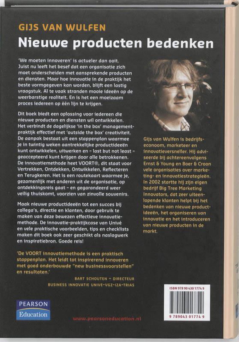 Nieuwe producten bedenken - back cover