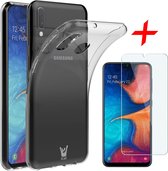 Samsung A20e Hoesje en Samsung A20e Screenprotector - Samsung Galaxy A20e Hoesje Transparant + Screen Protector - Hoesje Samsung A20e - Screenprotector Samsung A20e