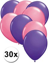 Ballonnen Paars & Roze 30 stuks 27 cm