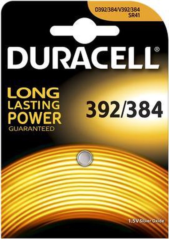 5 pièces - Duracell 392-384 / G3 / SR41W 1.5V 41mAh pile bouton | bol.com