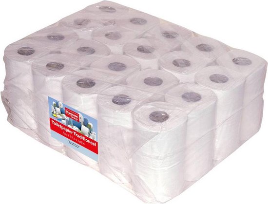 bol.com | Traditioneel Toiletpapier - 40 rollen, 2 laags, 400 vellen