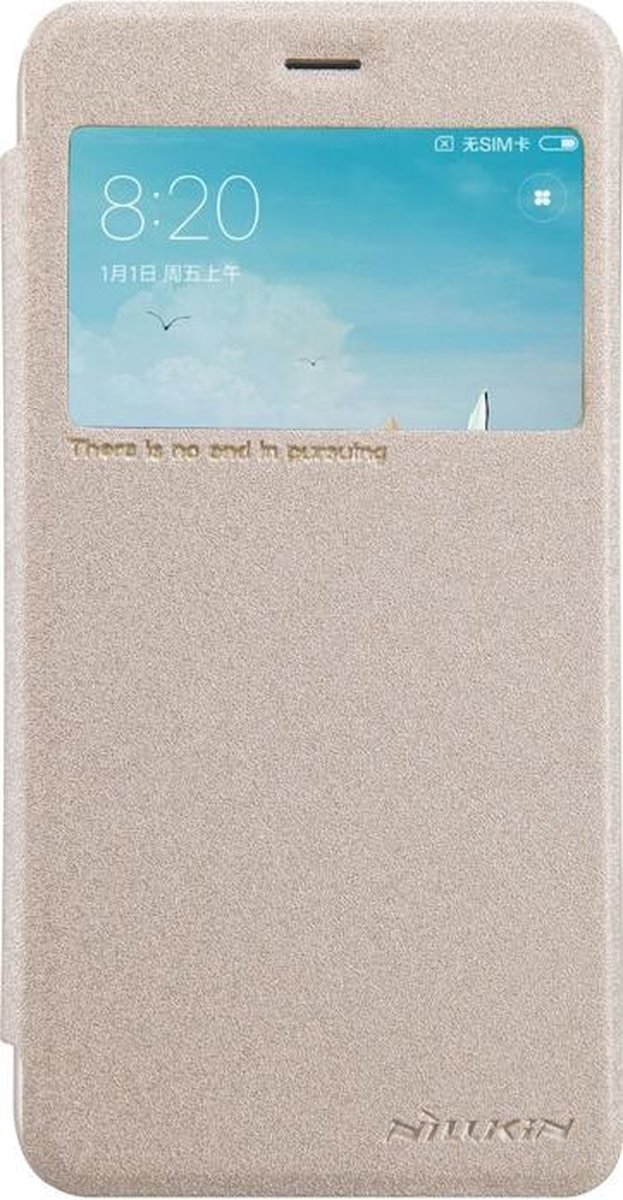Nillkin New Sparkle S-View Book Case voor Xiaomi Redmi 4X - Goud