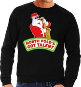 Foute kersttrui / sweater heren - zwart - North Poles Got Talent XL (54)