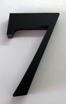 Huisnummer 7 RVS Zwart 3D - Hoogte 15 cm - Dikte 3 cm - Promessa-Design - Type 3D/15/Zwart Roma.