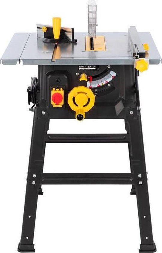 Powerplus elektrische tafelzaag POWX07590 - 4800W zaag, Ø210mm - recht, schuin, verstek - 479x469mm uitschuifbare tafel - met 1 acc.