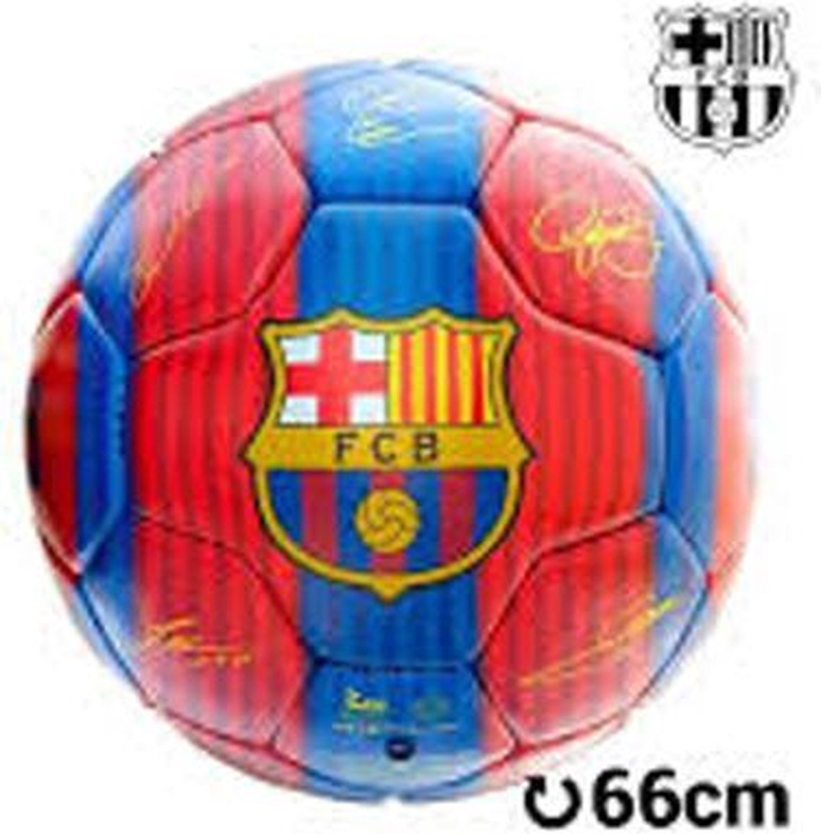 FC Barcelona Voetbal Handtekeningen - Maat 1 (Mini) - Rood/Blauw