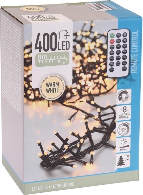 voeden Onophoudelijk Structureel Kerstverlichting op afstandsbediening warm wit 400 lampjes -  boomverlichting | bol.com