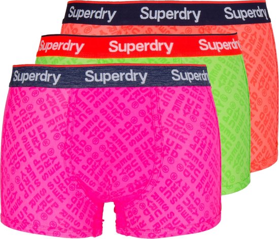 Superdry Onderbroek - Maat L - Mannen - roze/groen/oranje | bol.com