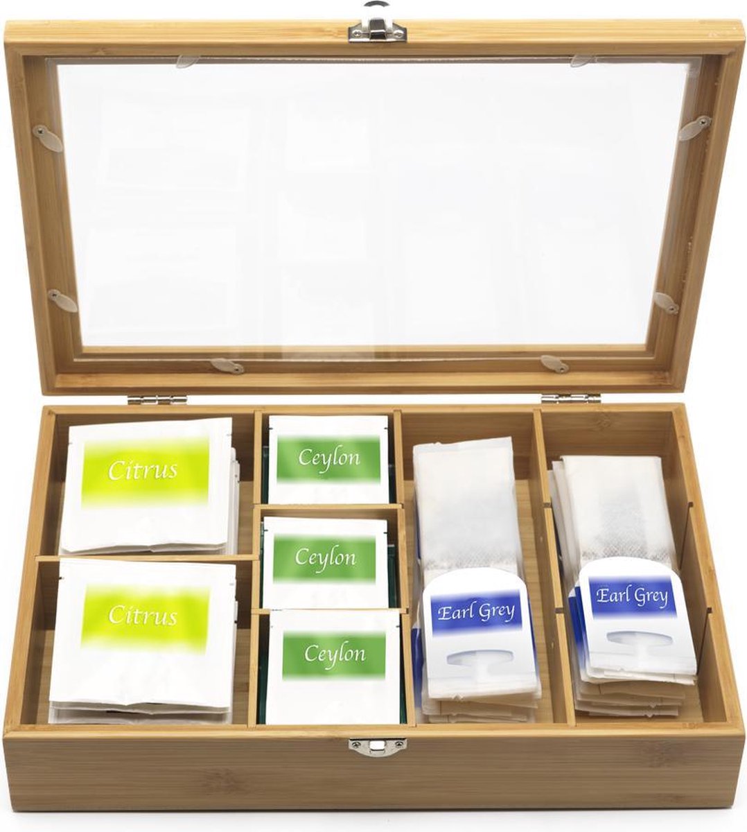 Organiseer je thee met de Theedoos 12 vaks Bamboe - the art of tea Organiseer je thee met de Theedoos 12 vaks Bamboe - the art of tea