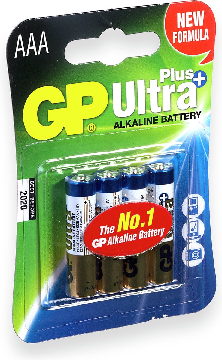 GP Ultra Plus Alkaline AAA Micro penlite, blister 4