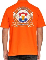 Kingsday Drinking Team poloshirt heren -  heren polo -  Koningsdag kleding L