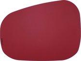 Leren placemat PEBL kingsize – Design tafel-onderlegger 50x38 – Donkerrood leer – Afwasbaar