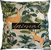 Animal Jungle Kussenhoes | Katoen / Linnen | 45 x 45 cm