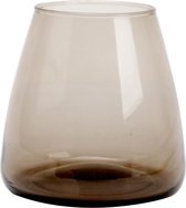 XLBoom Dim Smooth Small Vaas - Glas - Voor Binnen - Grijs - 15×15×16,5cm