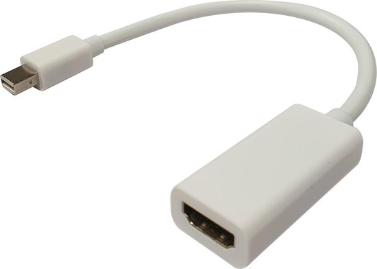 XIB Mini Displayport / Thunderbolt naar HDMI adapter / Windows / Imac / Macbook / Kabel voor laptop naar TV - Wit