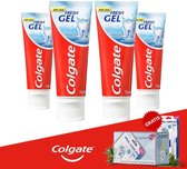 Colgate Tandpasta Fresh Gel 75ml - 4 Pack + Oramint Oral Care Kit