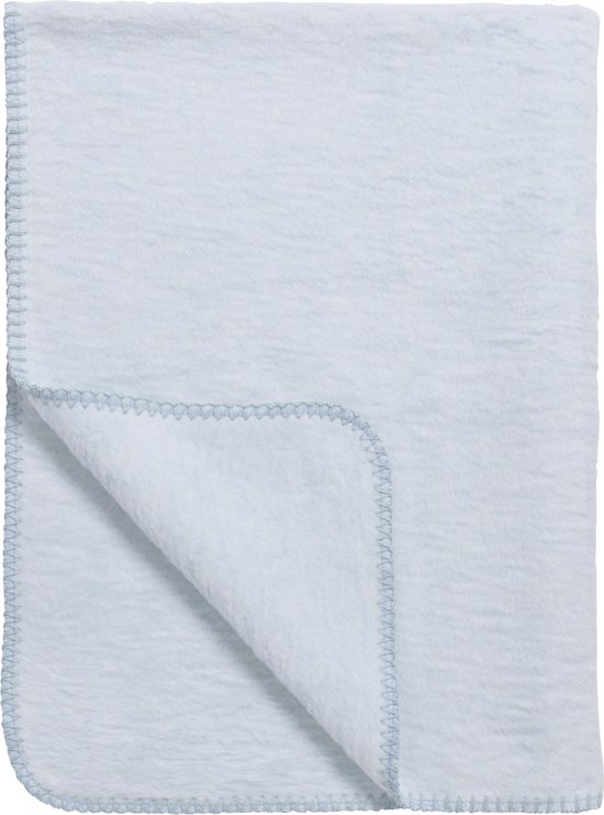 Meyco basic uni wiegdeken - 75x100 cm - lichtblauw
