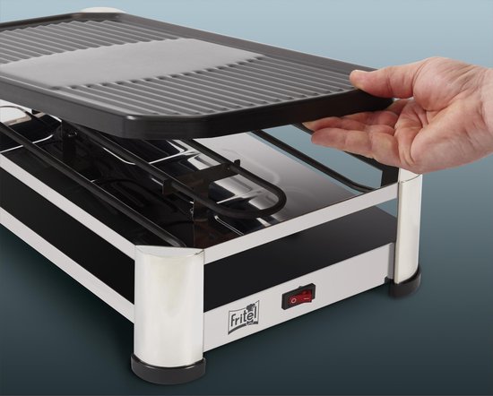 FRITEL Raclette Grill RG 2170 - Elektrische Tafelgrill - Gourmetstel & Teppanyaki - PFAS vrij - 1500W - 49,5x27 cm - 2 tot 8 Personen - Incl. 8 Raclettepannetjes & Spatels — afbeelding 3