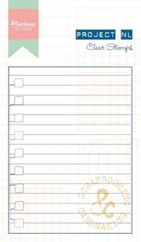 Marianne Design Stempel Project Nederlands - Lijn papier PL1511 | bol