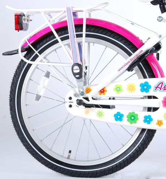 Volare Ashley Kinderfiets - Meisjes- 20 inch - Wit/Roze - 95% afgemonteerd