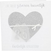 Depesche - Glamour wenskaart met de tekst "Voor jullie zilveren huwelijk - 25 ..." - mot. 039