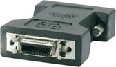 DELTACO DVI-8, DVI 18+1 pins adapter, DVI male naar HPCN20F, Zwart