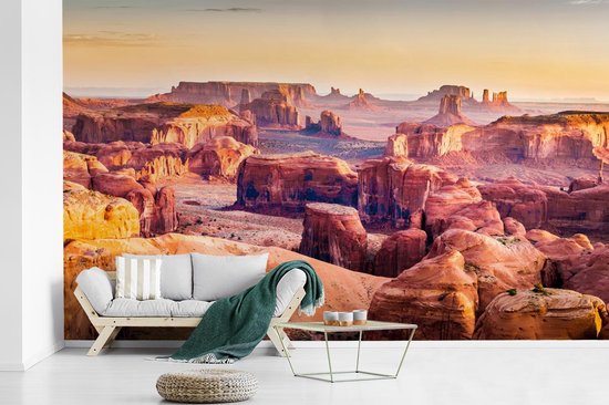 Verdikken Verlichting pedaal Fotobehang vinyl - Panorama van de Monument Valley in Amerika breedte 800  cm x hoogte... | bol.com