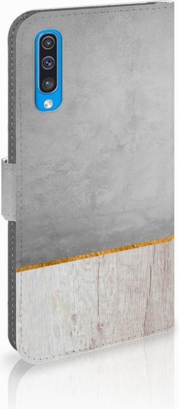 Coque Téléphone Samsung Galaxy A50 Coque de Protection pour Béton Bois