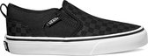 Vans Youth Asher Checker Sneakers - Black/Black - Maat 27