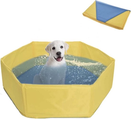 slecht Bakkerij papier Hondenzwembad van Versteeg® - Geel - Honden Bad - Verkoeling Hond - Zwembad  | bol.com