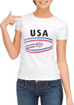 Wit dames t-shirt USA XL