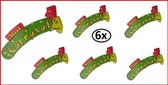 6x Wanddeco Carnaval 58x27cm - Carnaval wand deco bord feest prinsen versiering festival