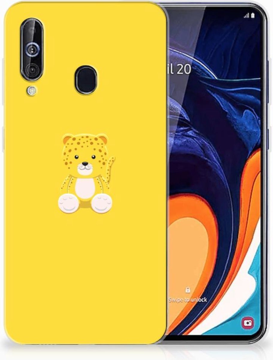 Samsung Galaxy A60 Telefoonhoesje met Naam Baby Leopard