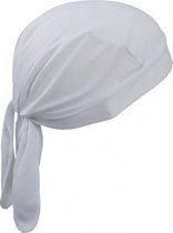 Koksmuts / bandana wit polyester - Kok / chefkok werkkleding