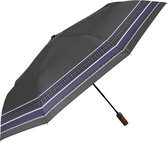 Perletti Paraplu Ruiten Rand Automatisch Unisex Grijs  96 Cm