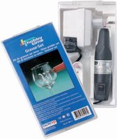Glas graveer set elektrische graveer, trafo, 2 slijpstiften 1 diamantfrees