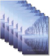 6x dubbele wenskaart met envelop - Deelneming  - 11,5 x 17 cm