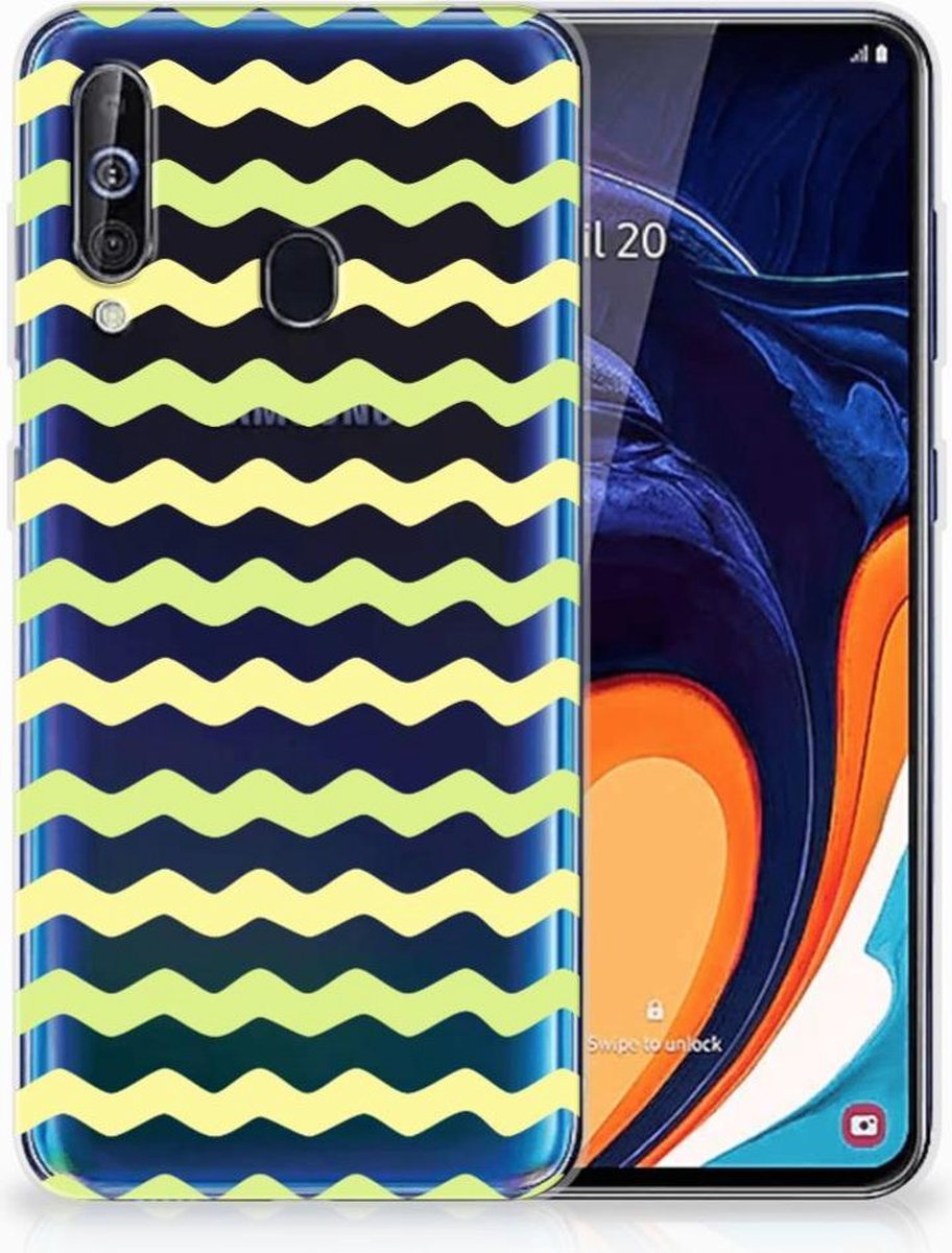 Samsung Galaxy A60 TPU bumper Waves Yellow