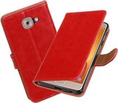 BestCases.nl Samsung Galaxy J7 Max Pull-Up booktype hoesje Rood