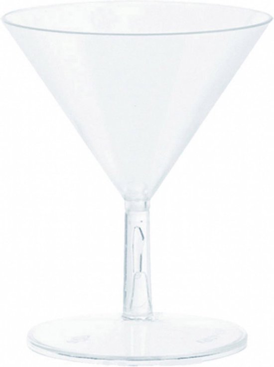 water Groen politicus 20 plastic mini Martini glazen - Feestdecoratievoorwerp | bol.com