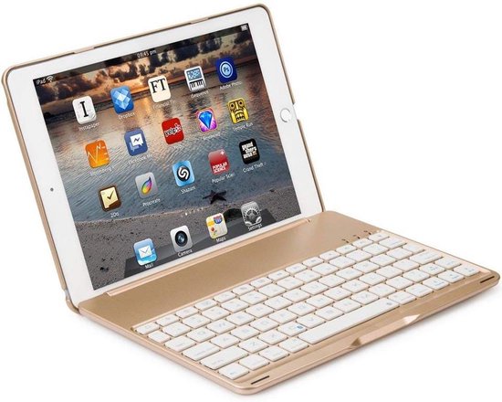 beschermen Mysterieus Voorstel iPad mini 4 Toetsenbord Hoes hoesje - CaseBoutique - Goud - Kunststof |  bol.com