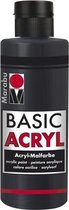 Basic Acryl busje 80 ML - Zwart