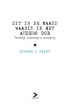 Boekomslag met de titel 'Dit is de maand waarin ik het anders doe' in zwart. Onder de titel staat 'Persoonlijk leiderschap in verandering'.