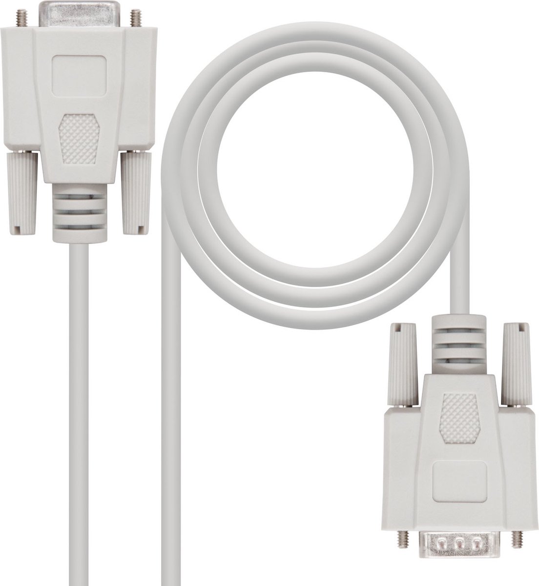 Nanocable 10.14.0502 seriële kabel Beige 1,8 m DB9