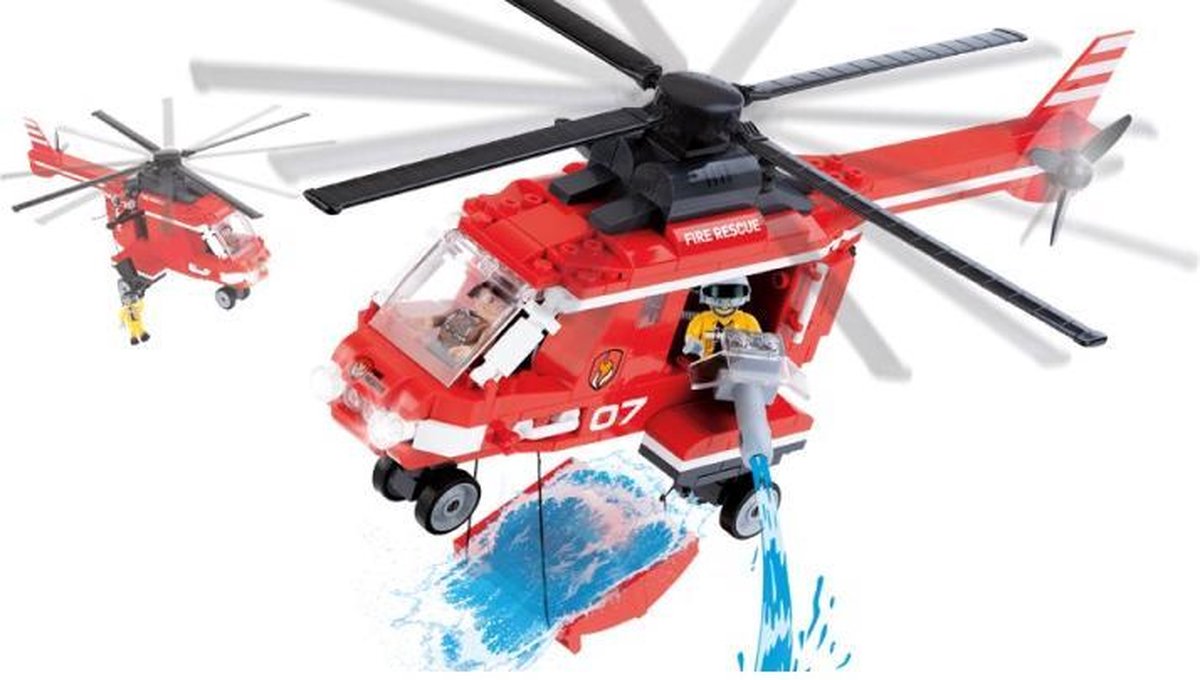 Action Town Fire Helicopter - Constructiespeelgoed - Modelbouw | bol.com