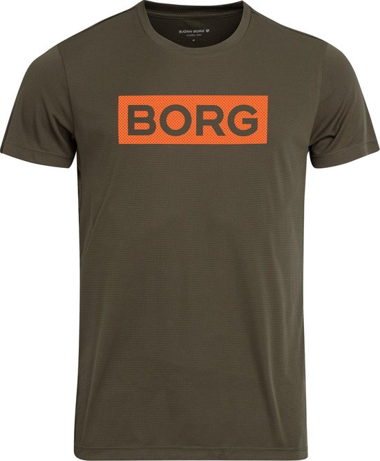 een schuldeiser Fitness ga werken Bjorn Borg Atos Heren T-shirt - 1P - Groen - Maat L | bol.com