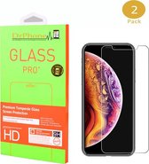 DrPhone 2x iPhone XS MAX Glas / iPhone 11 Pro Max - Glazen Screen protector - Tempered Glass 2.5D 9H (0.26mm)