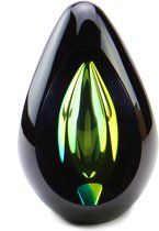 Urnencenter Kristalglas Premium Diamond  - Zwart Groen - Urn voor as - Gedenkartikel