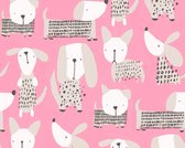A.S. Création behangpapier honden roze - AS-367552 - 53 cm x 10,05 m